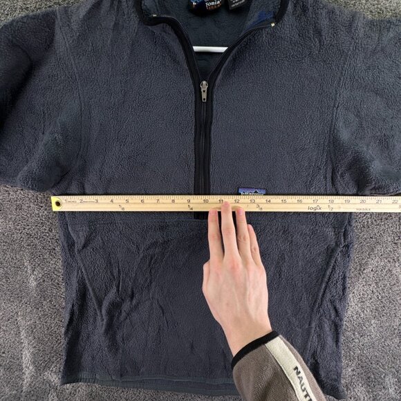 VTG Patagonia Synchilla Fleece Gray Pullover Jacket 1/2 Zip Small W/ Big Pocket - Picture 4 of 12